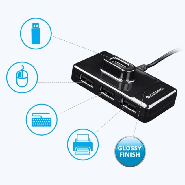 Zebronics ZEB-100HB USB HUB 4 Port