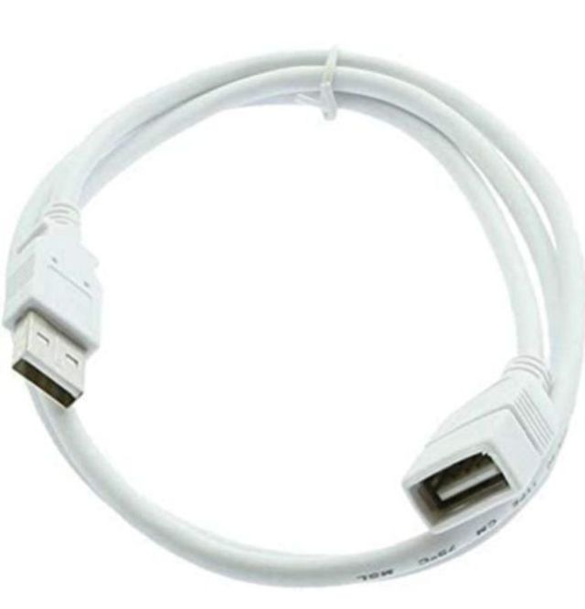 USB Extension Cable - 1.5 mtr Suitable for Laptop, Desktops and TVs (Support USB dataCard + Pendrive Extension Purpose- White