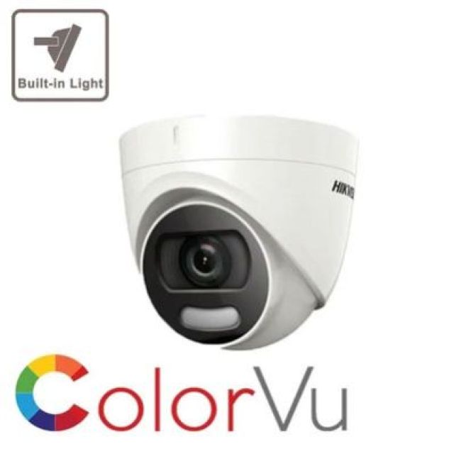 Hikvision 2MP DS-2CE70DF0T-PFS 3.6mm 1080P ColorVu 20m White Light Distance Dome Camera with Mic