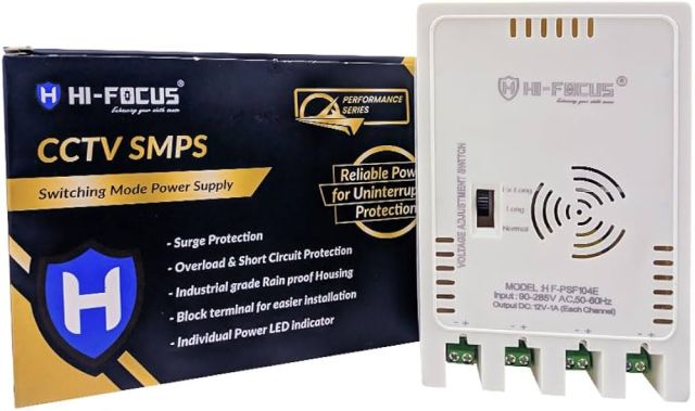 HIFOCUS 12 Volt -8 Channel SMPS Power Supply Adapter for CCTV