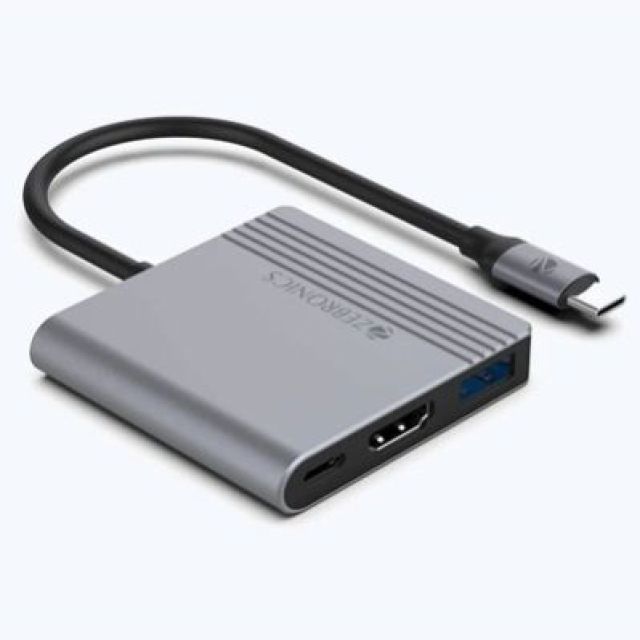 Zebronics ZEB TA600 - 3 in 1 Type C Multiport Adapter