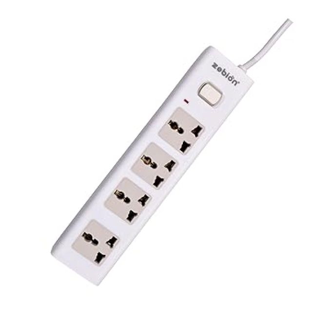 Zebion Safedash Extension Board with 4 Universal Sockets 5mtr