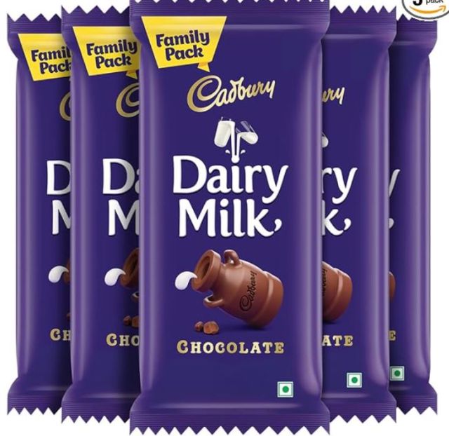 Cadbury Dairy Milk Family Pack Chocolate Bar, 112 G (Pack of 5),560 G