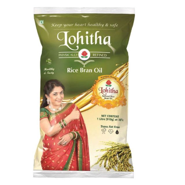 Sri Lohitha Rice Bran Oil- 1L (910ml)