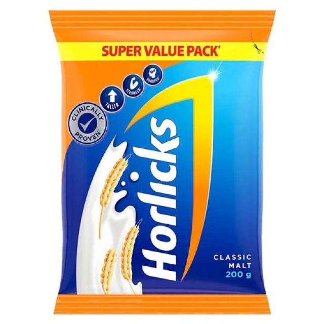 Horlicks Classic Malt Pouch 200G