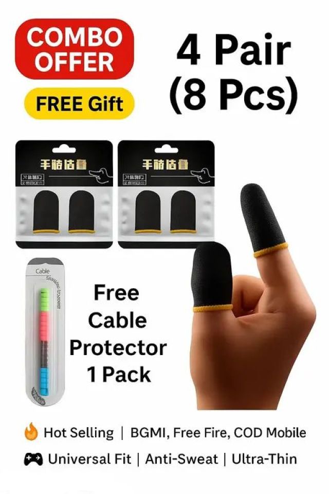 Combo Offer 4 Pair Sleeves and Get Free CableProtector