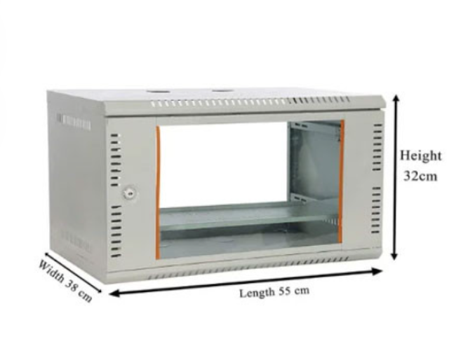 6U CCTV DVR NVR Cabinet Box Wall Mount With Lock