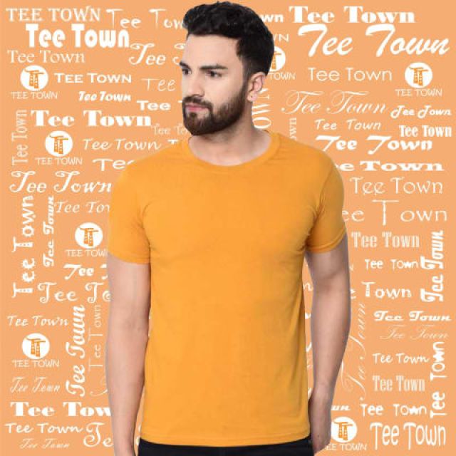 Tee Town Plain round Neck Cotton T-Shirt