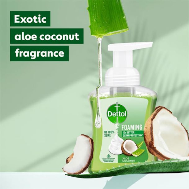 Dettol Foaming Handwash Pump - Aloe Coconut, 250ml