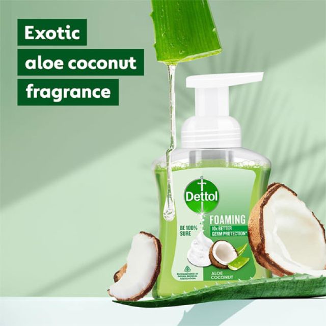 Dettol Foaming Handwash Pump - Aloe Coconut, 250ml