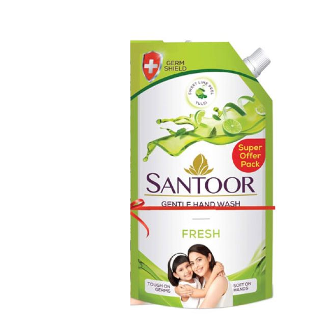 650ml Santoor Fresh Gentle Hand Wash 600ml