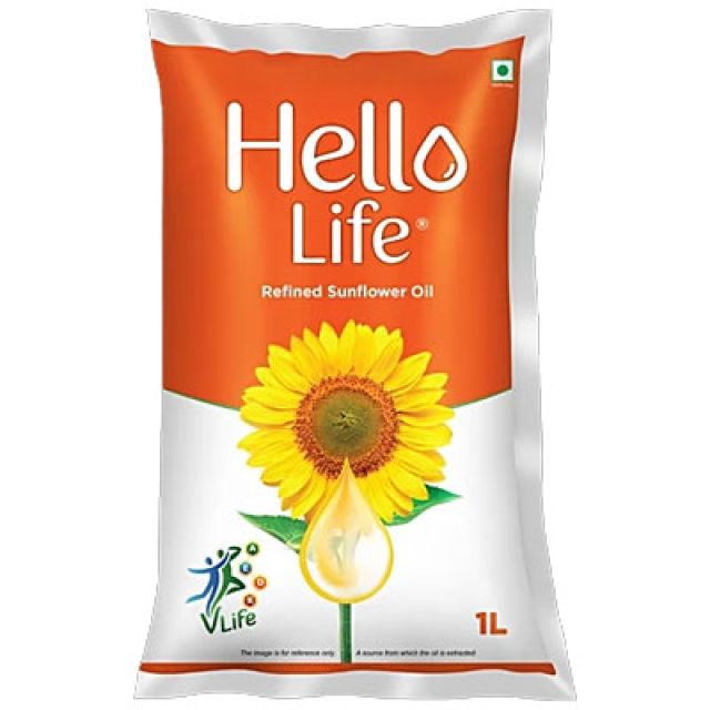 Hello Life Refined Sunflower Oil, 1 L