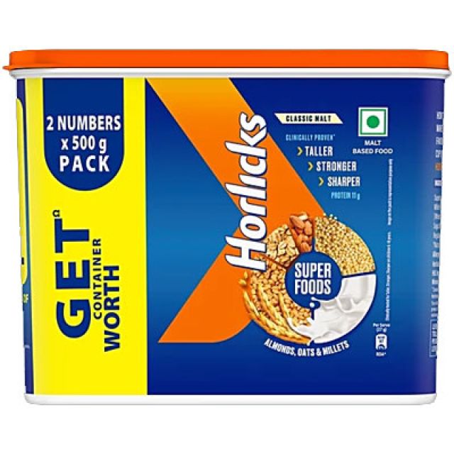 Horlicks Classic Malt Nutrition Drink, 1 kg Container