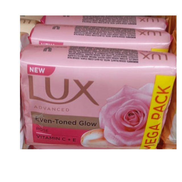 Pack of 3 Lux Advanced Even Toned Glow Rose Vitamic C + E 100g Soap (100g x 3)